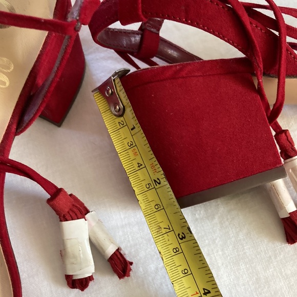Callisto of California red size 7 suede sandals - Picture 2 of 7